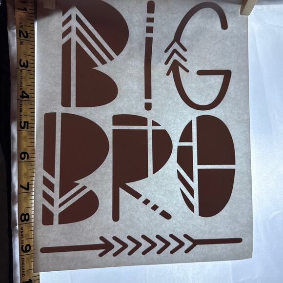 New Heat Transfer Big Bro Great For Crafts Or Graphic T-shirt making Gift - Picture 1 of 3